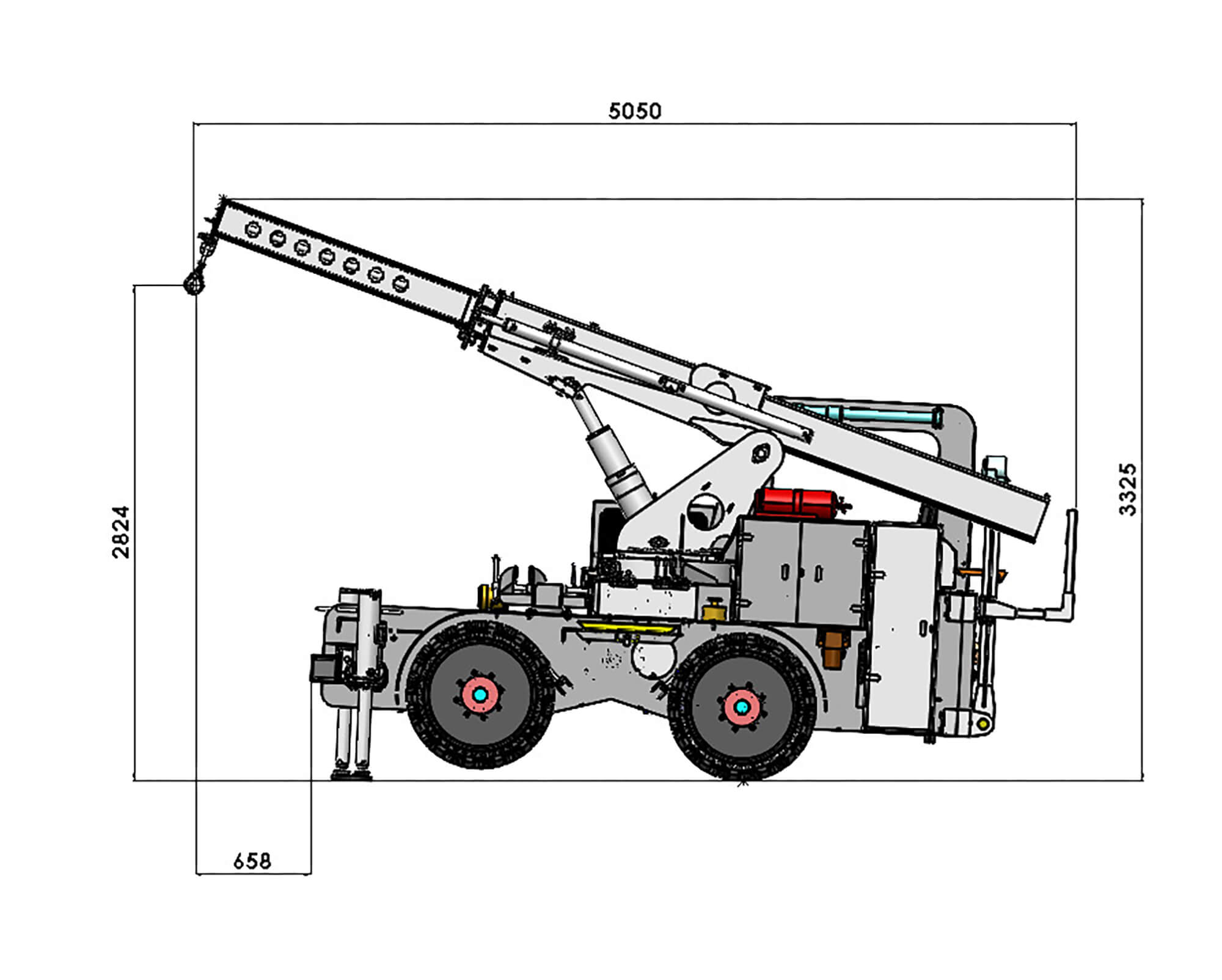 UV MIN PICKUP BOOM RAISED